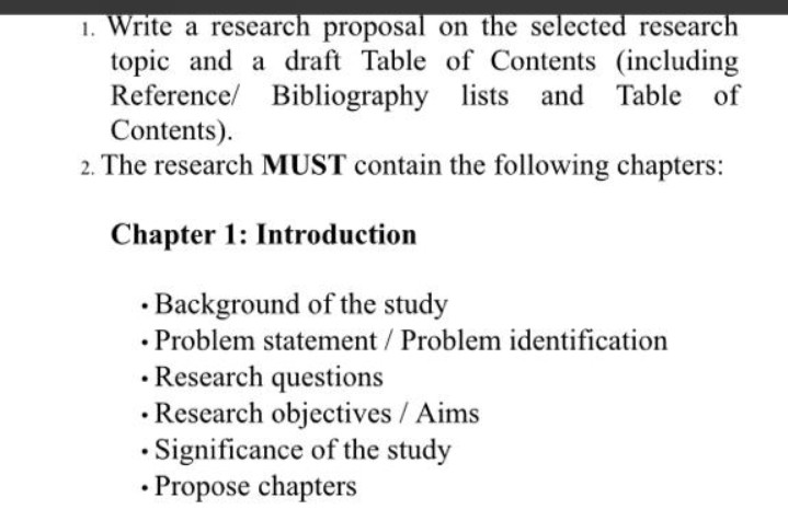 Solved 1. Write a research proposal on the selected research 
