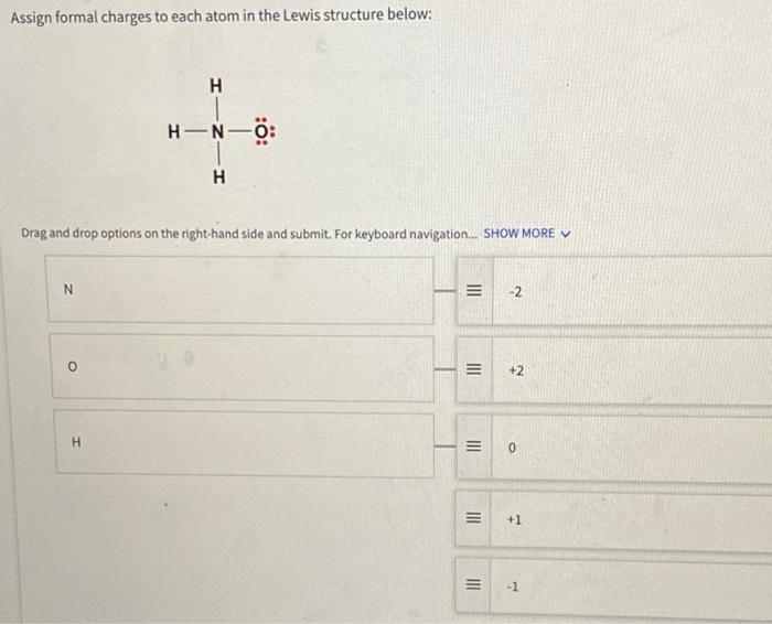 Solved Assign formal charges to each atom in the Lewis | Chegg.com