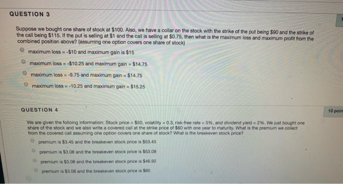 Solved QUESTION 3 Suppose We Bought One Share Of Stock At | Chegg.com