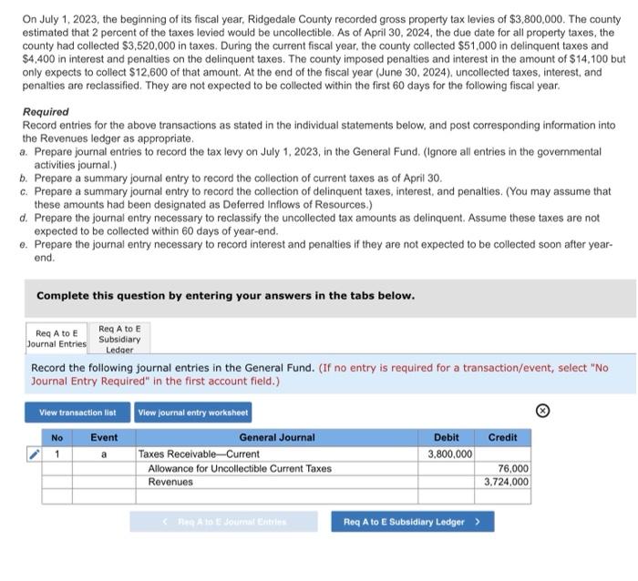 Solved On July 1, 2025, the beginning of its fiscal year,