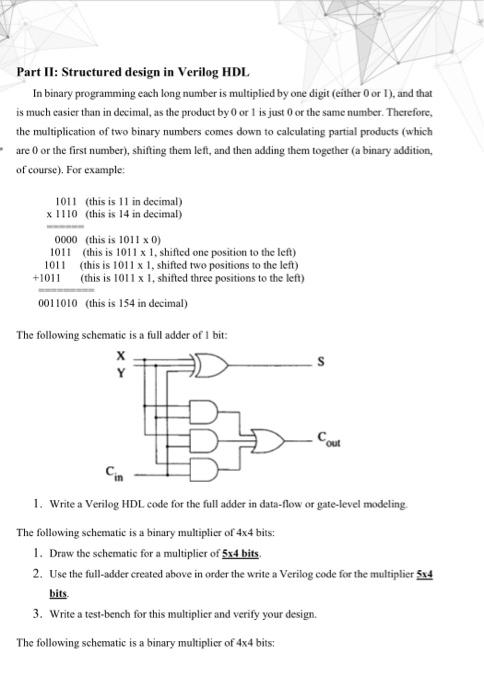 1. Write a Verilog HDL code for the full adder in | Chegg.com