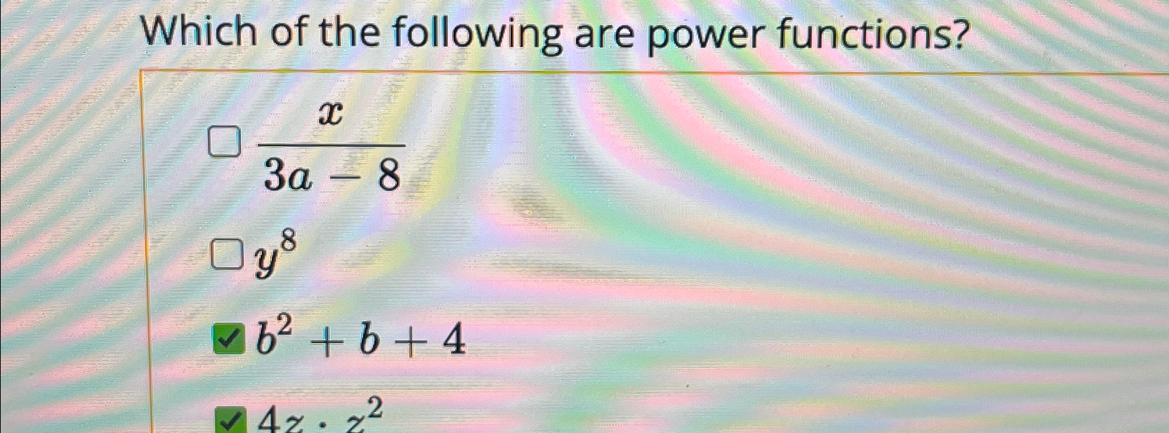 Solved Which of the following are power | Chegg.com