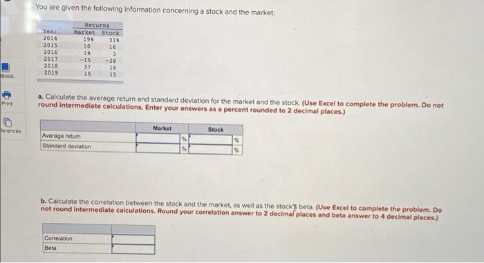 Solved You are given the following Information concerning a | Chegg.com