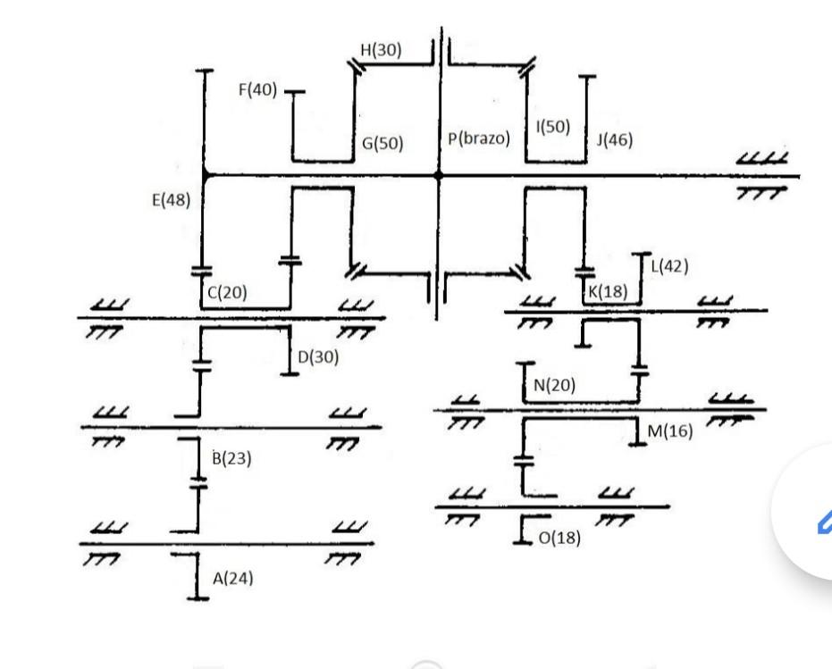 Solved Determine the speed and direction of gear O, if gear | Chegg.com