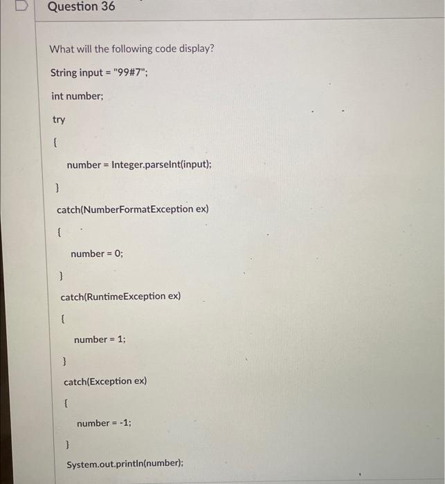 Solved What will be displayed after the following statements | Chegg.com
