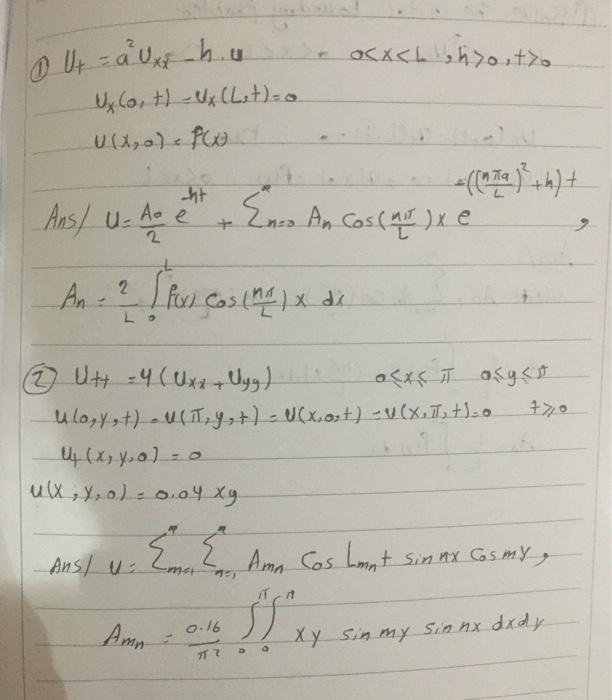 Solved Using The Method Of Separating The Variables Find Chegg Com