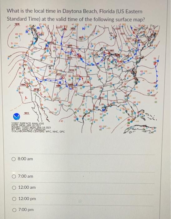 Solved What Is The Local Time In Daytona Beach, Florida (us 