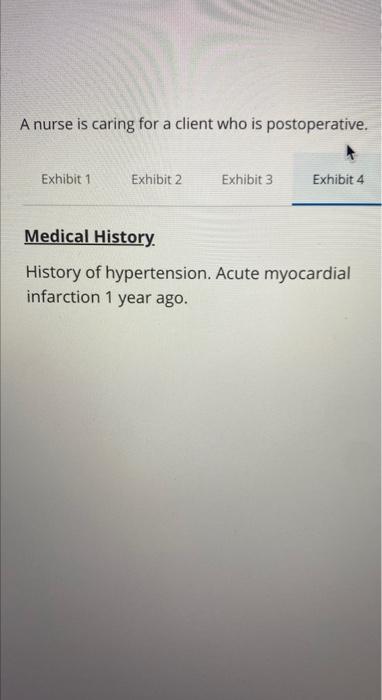 Solved A Nurse Is Caring For A Client Who Is Postoperative. | Chegg.com