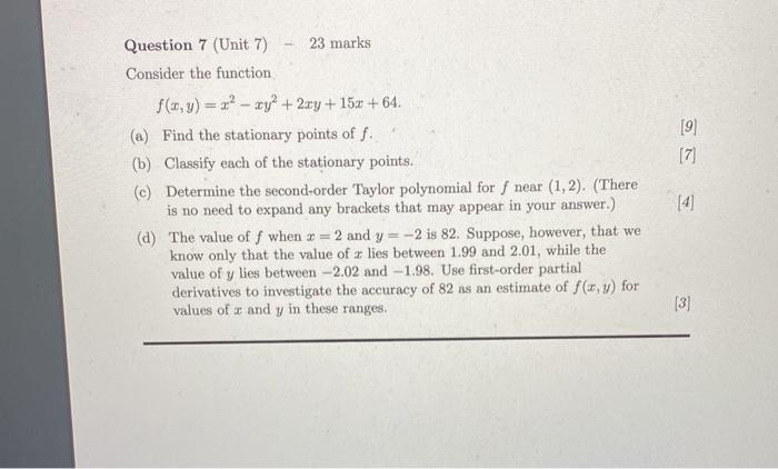 Solved Consider the following system of equations: | Chegg.com