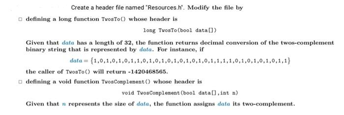 Solved Create a header file named "Resources.h". Modify the | Chegg.com