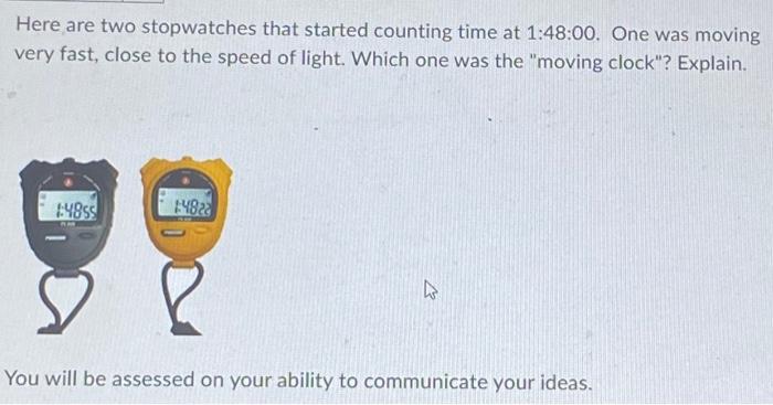 Solved Here are two stopwatches that started counting time | Chegg.com