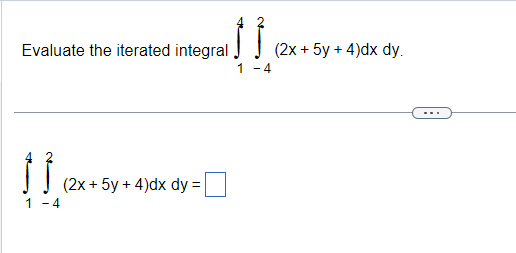 Solved Evaluate The Iterated Integral