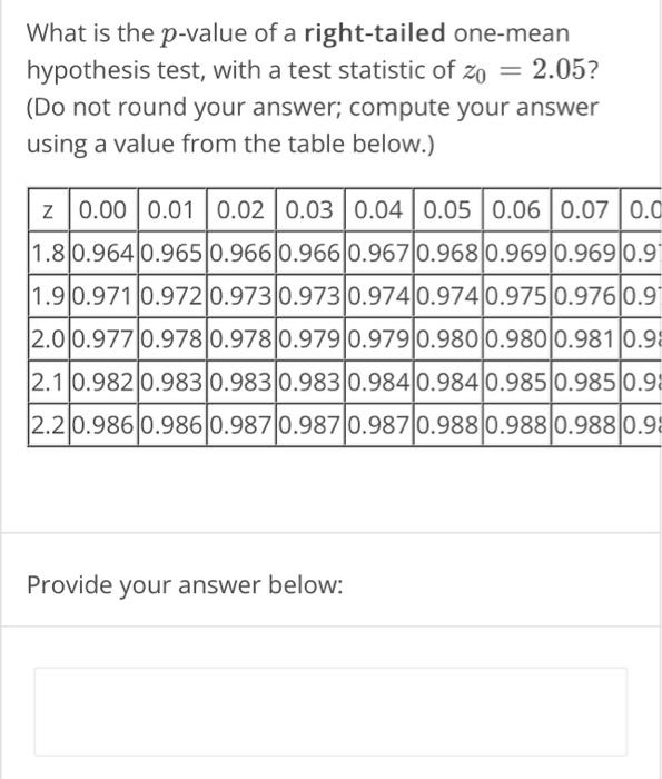 solved-what-is-the-p-value-of-a-right-tailed-one-mean-chegg