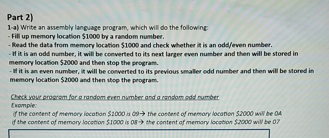 Solved Part 2) 1-a) Write An Assembly Language Program, | Chegg.com