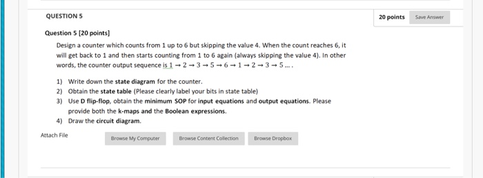 Solved QUESTIONS 20 points Save Answer Question 5 (20 | Chegg.com
