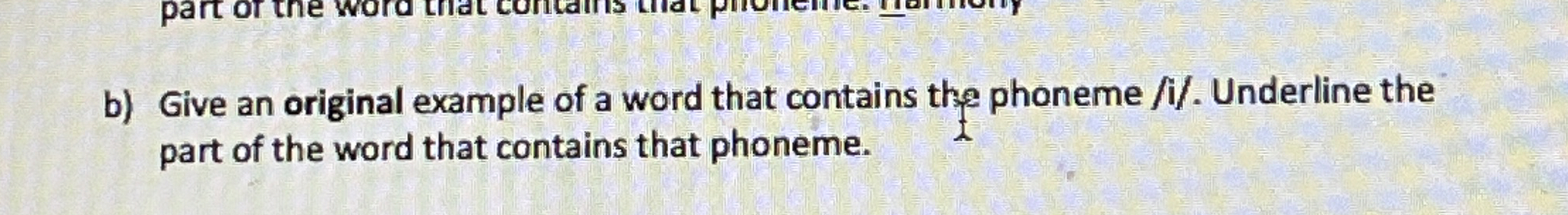 Solved Give an original example of a word that contains the | Chegg.com