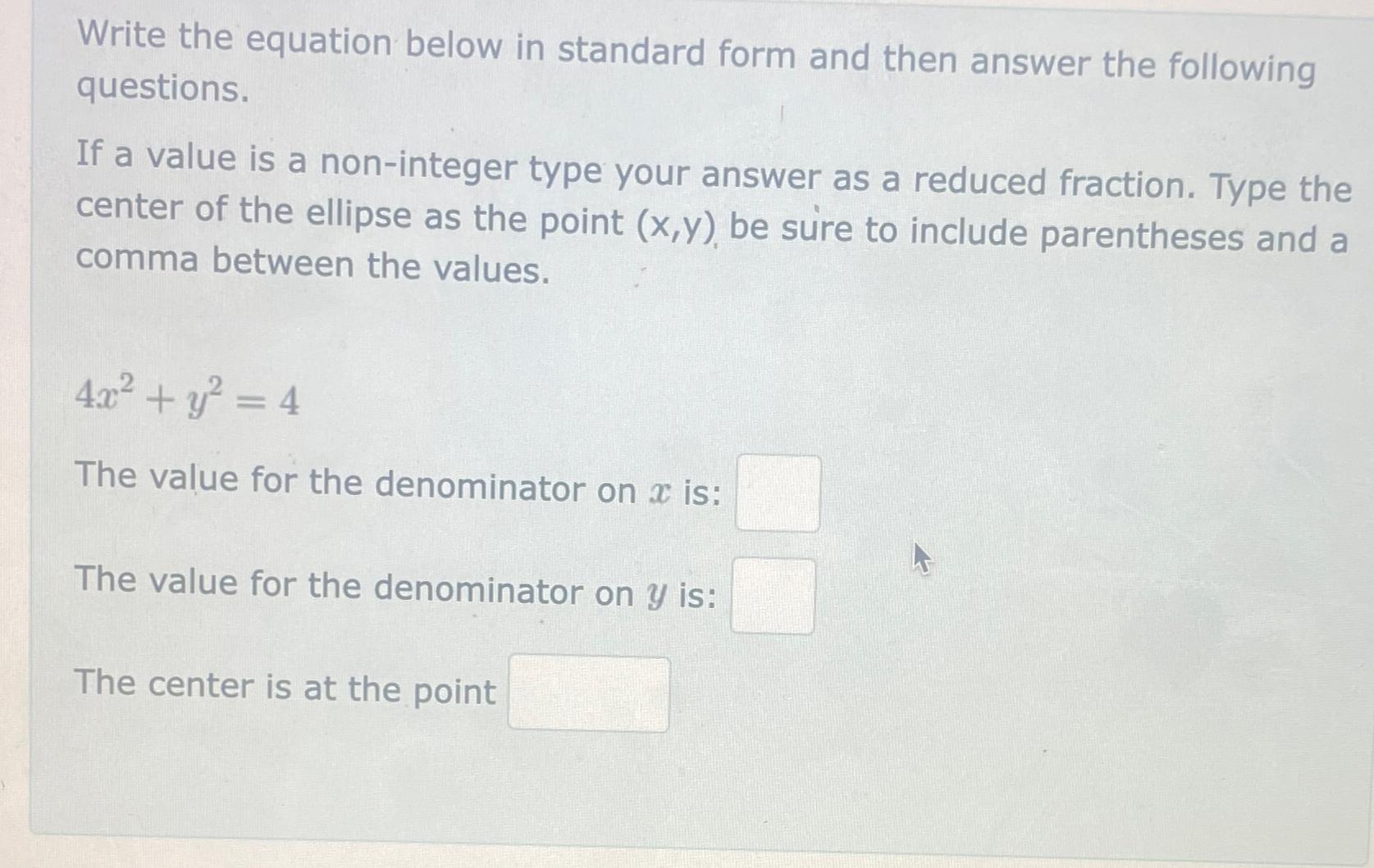 Solved Write the equation below in standard form and then | Chegg.com