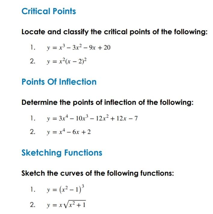 Solved Critical Points Locate and classify the critical | Chegg.com