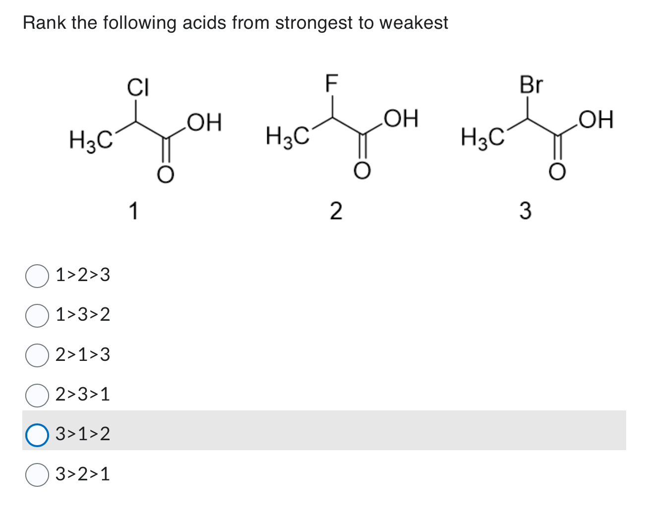 Solved Rank the following acids from strongest to | Chegg.com