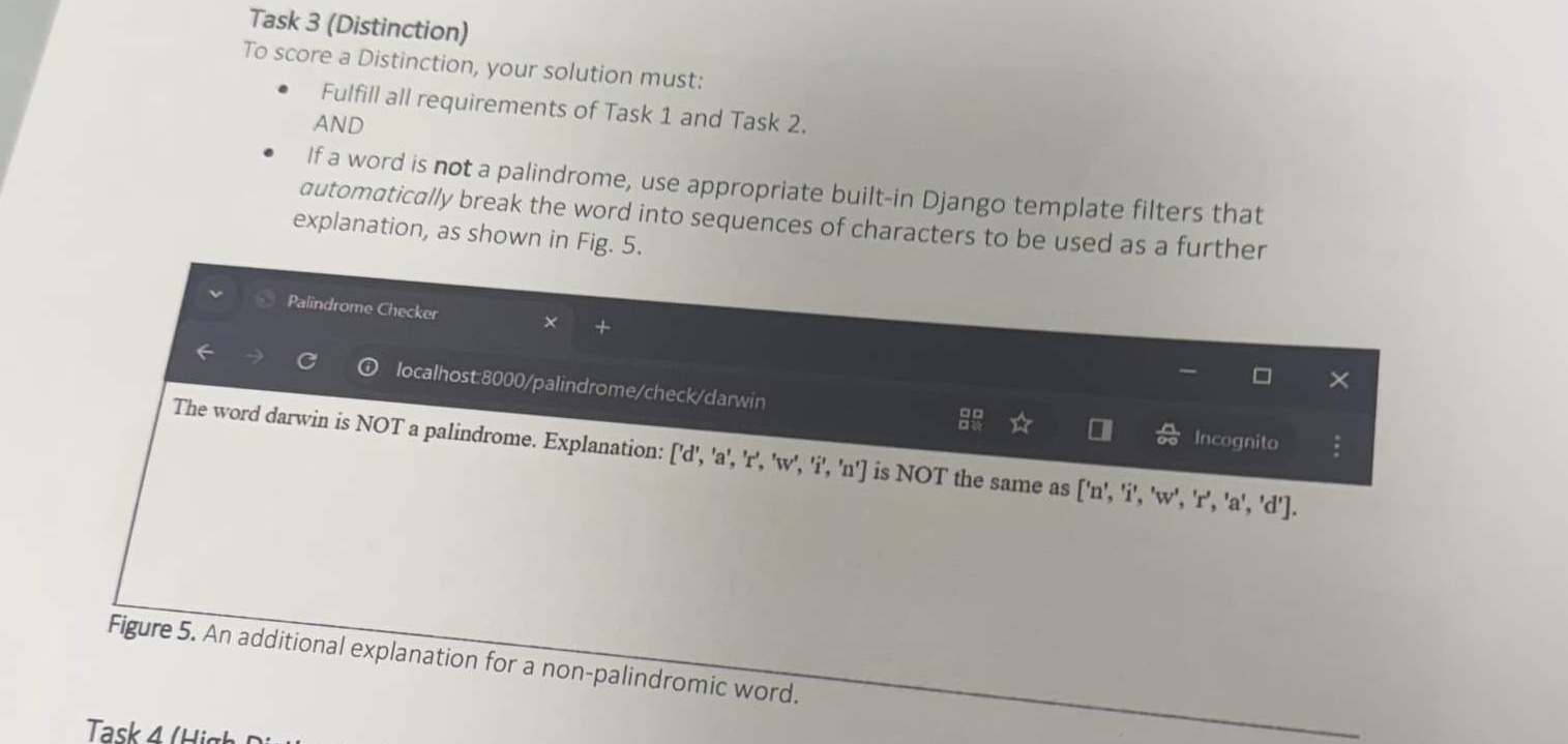 Solved Task Distinction To Score A Distinction Your Chegg Com