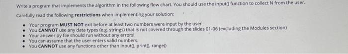 Solved Write a program that implements the algorithm in the | Chegg.com