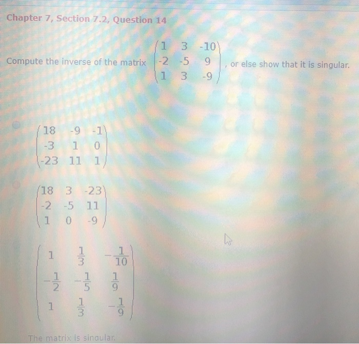 Solved Chapter 7, Section 7.2, Question 14 Compute the | Chegg.com