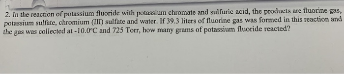 What Happens When Potassium Reacts With Fluorine