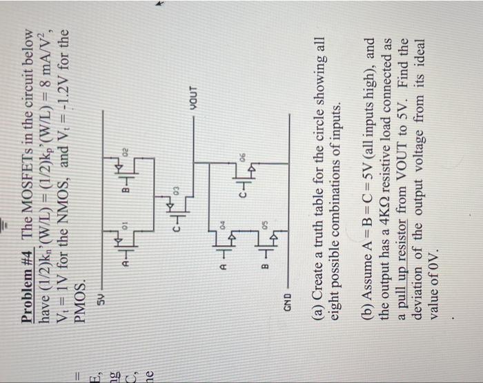 Solved Problem #4 The MOSFETs In The Circuit Below Have | Chegg.com