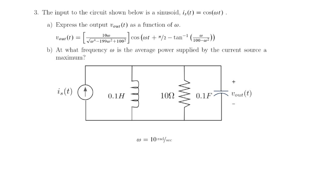 Solved 3. The input to the circuit shown below is a | Chegg.com