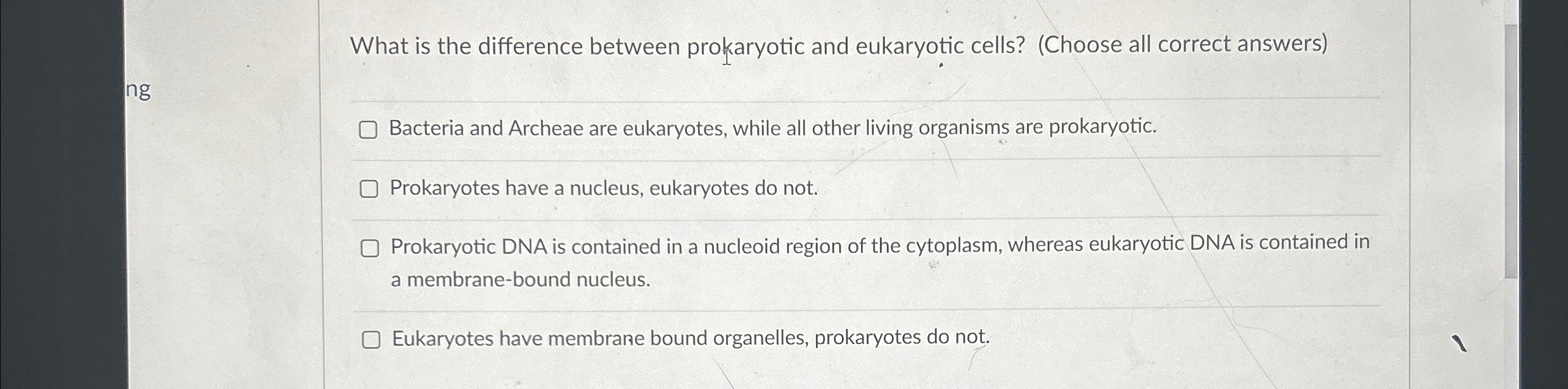 Solved What is the difference between prokaryotic and | Chegg.com