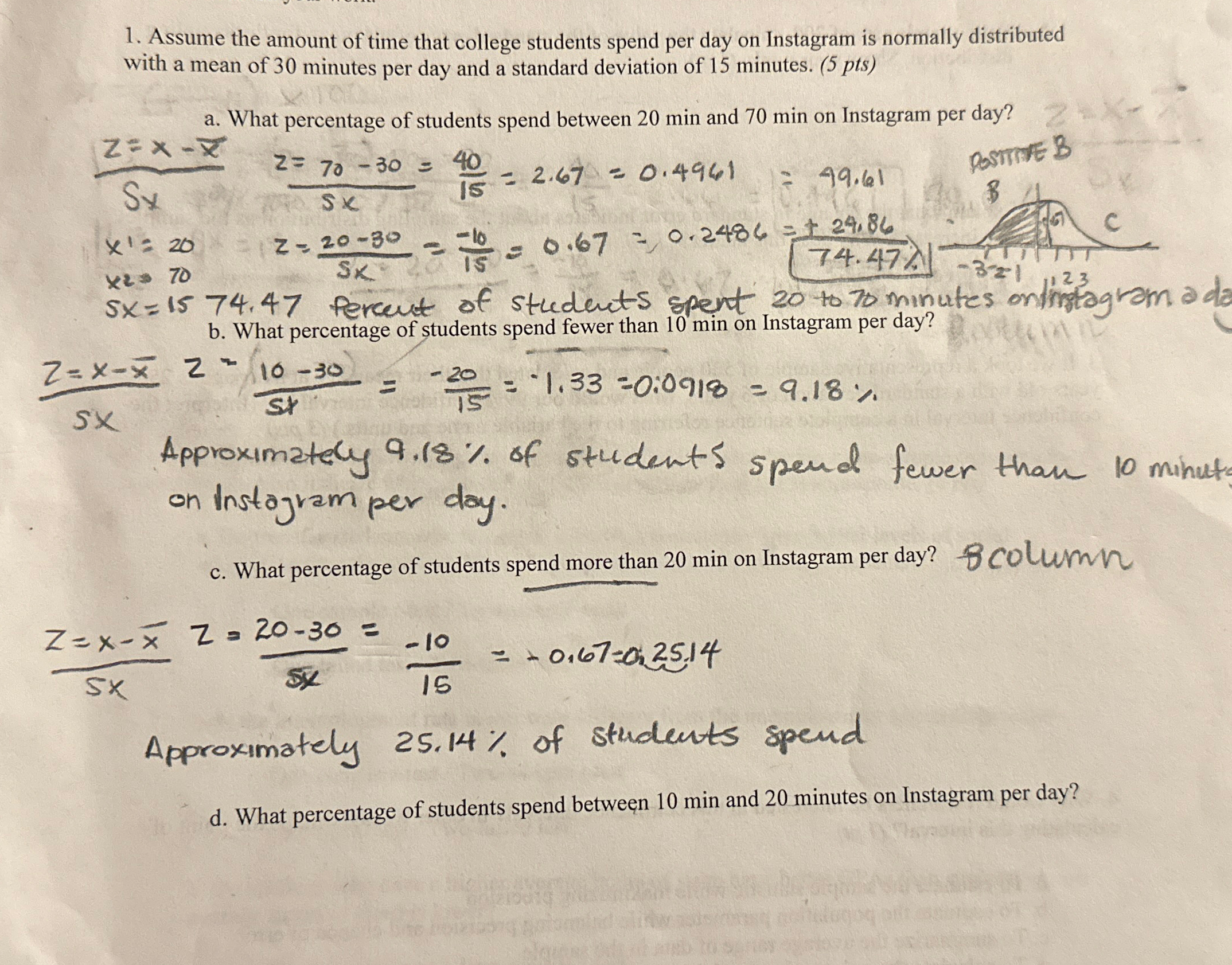 Solved Assume the amount of time that college students spend | Chegg.com