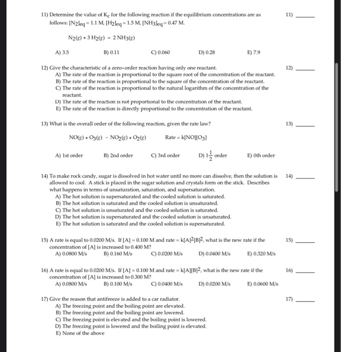 Solved 11)_ 11) Determine the value of K for the following | Chegg.com