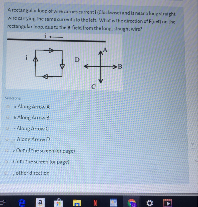 Solved A rectangular loop of wire carries currenti | Chegg.com