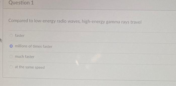 Picture of Solved Compared to low-energy radio waves, high-energy gamma | Chegg.com