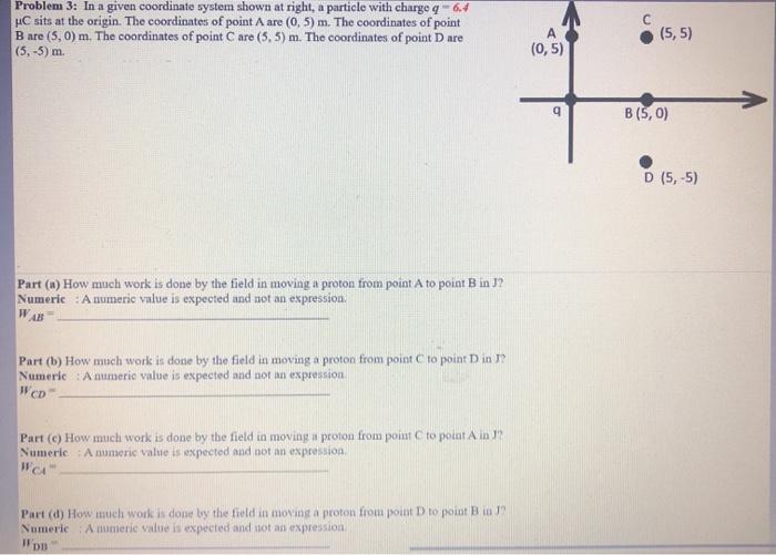 Solved Problem 3: In a given coordinate system shown at | Chegg.com