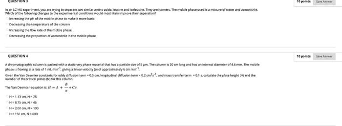 Solved In a GC-MS experiment, for the two analytes analytes | Chegg.com