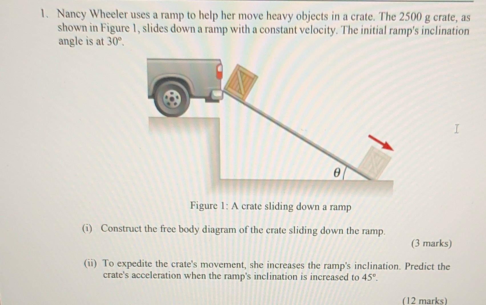 Solved Nancy Wheeler uses a ramp to help her move heavy | Chegg.com