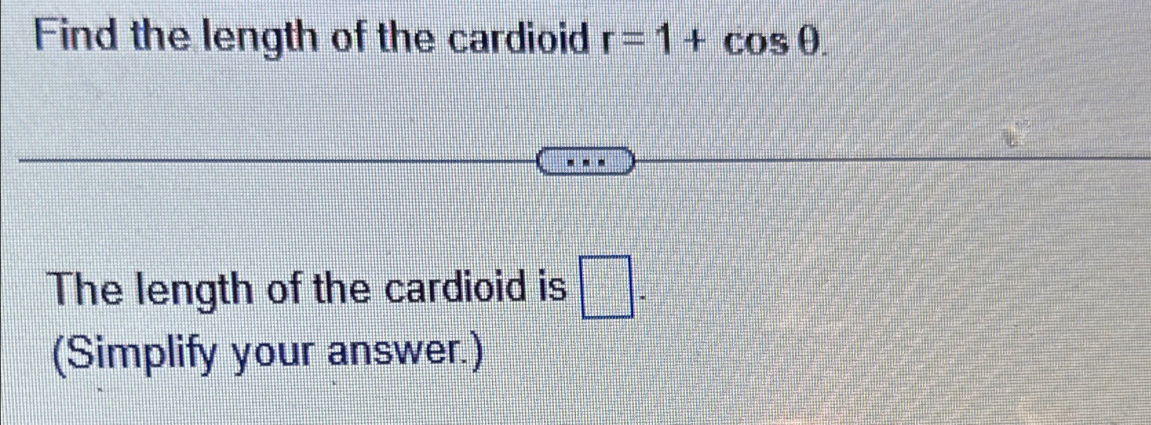 find the length of the cardioid r=1 costheta