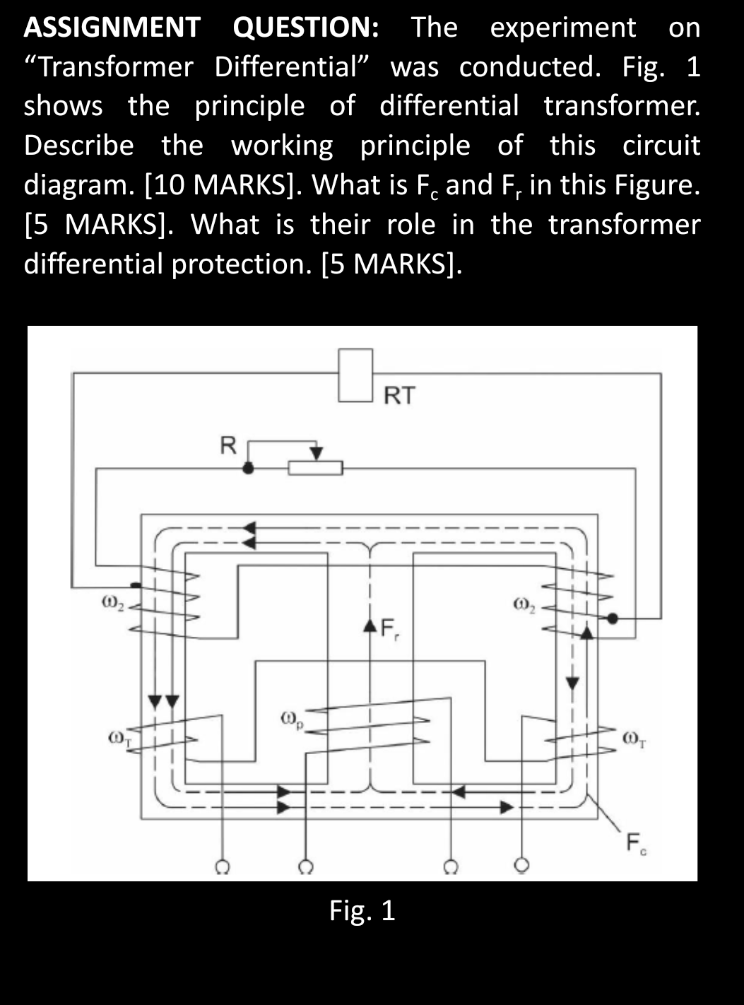Solved ASSIGNMENT QUESTION The experiment on "Transformer