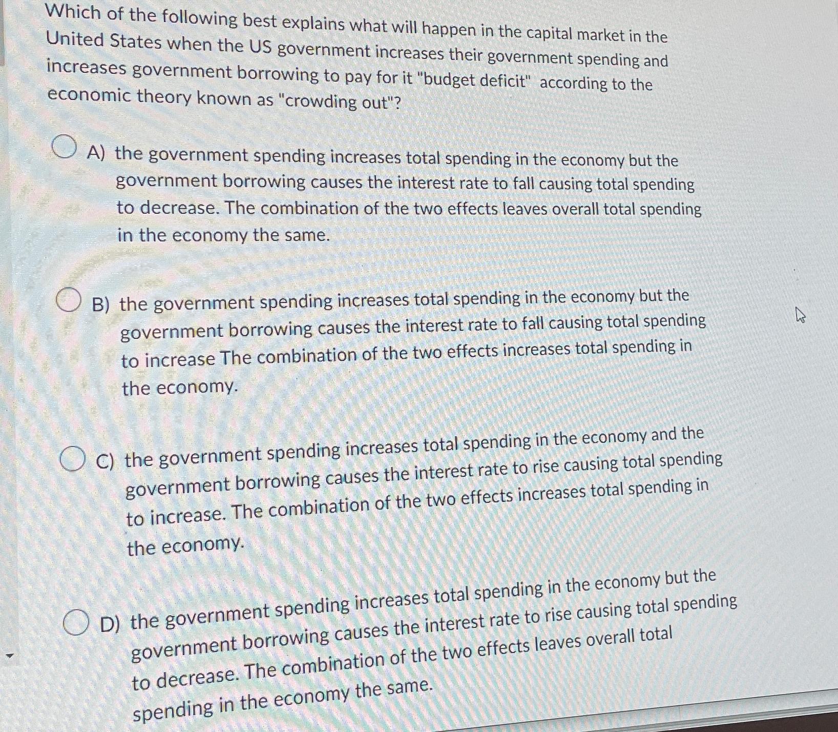 Solved Which of the following best explains what will happen | Chegg.com