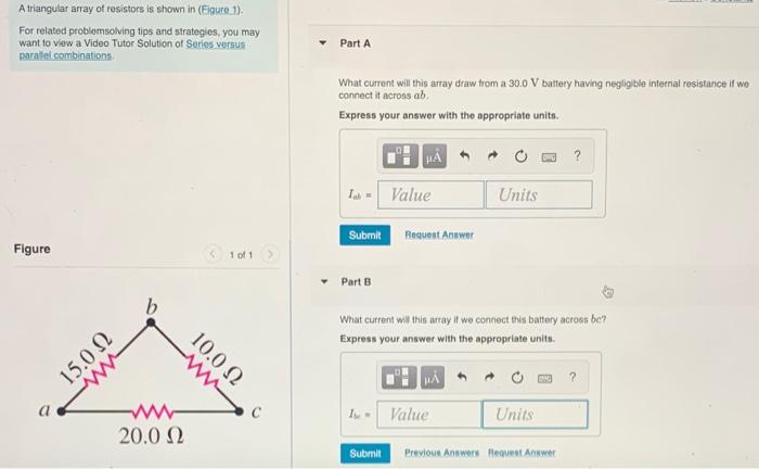 Solved A triangular array of resistors is shown in (Figure | Chegg.com