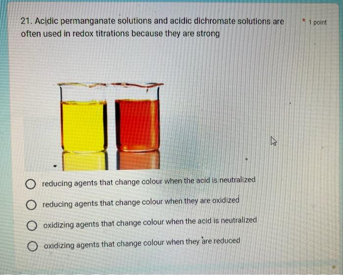 Solved 32. Zinc and chromium can both be used to plate