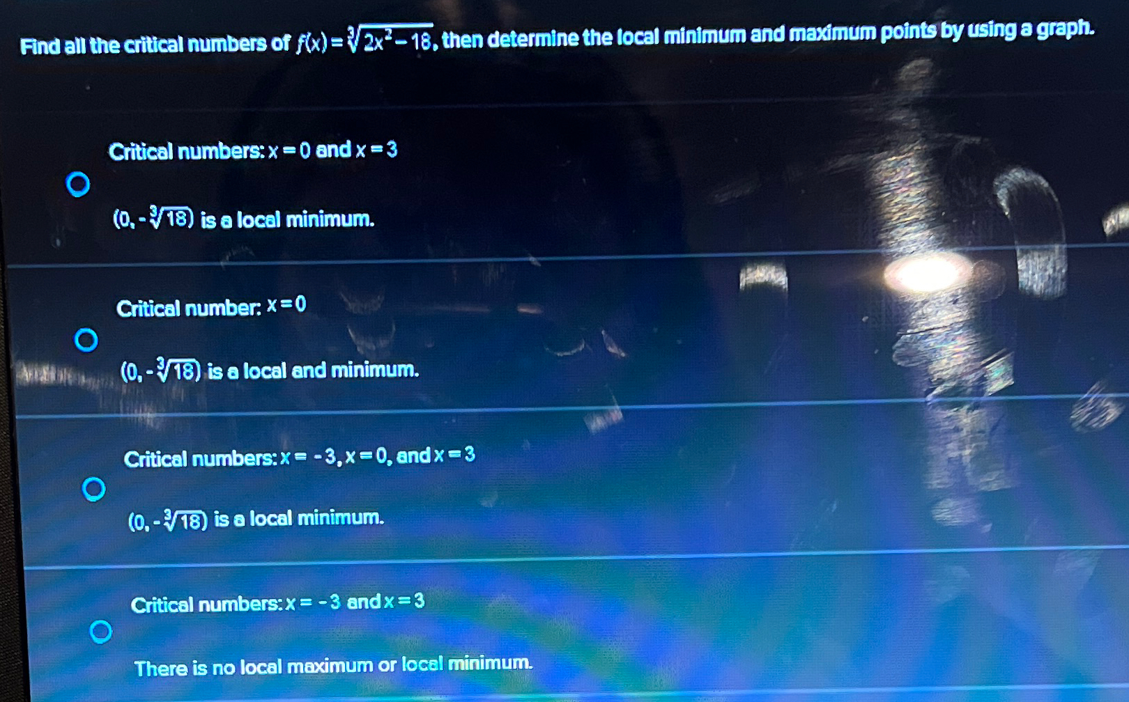 Solved Find all the critical numbers of f(x)=2x2-183, ﻿then | Chegg.com