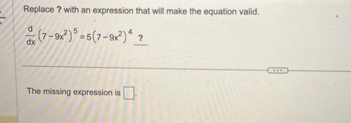 Solved Replace ? with an expression that will make the | Chegg.com