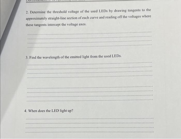 Solved Light-Emitting Diode (LED) Aims of the experiment - | Chegg.com