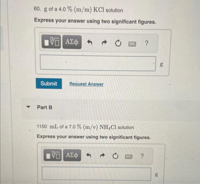 Solved What is the molarity of a solution containing 8.0 g | Chegg.com