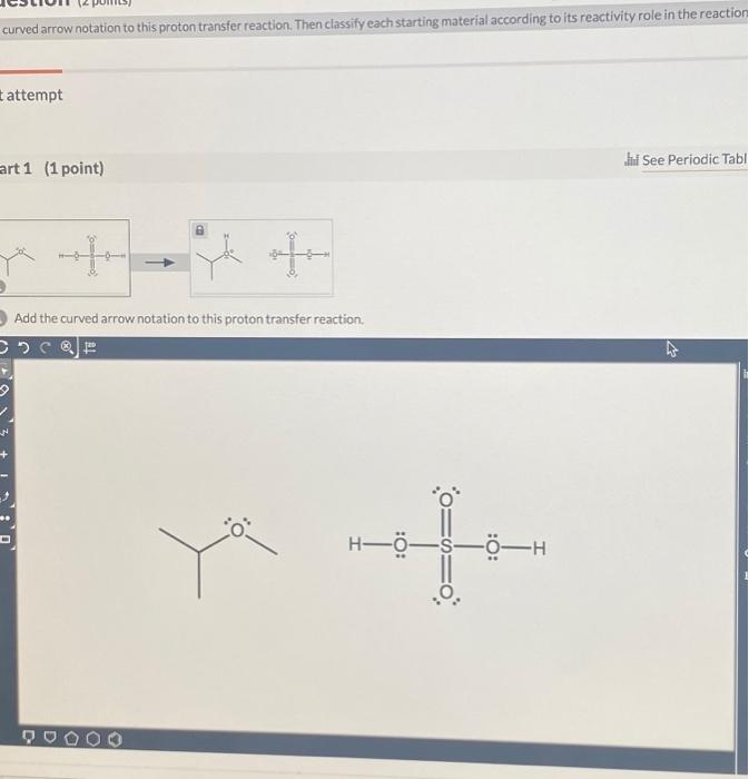 Solved curved arrow notation to this proton transfer | Chegg.com