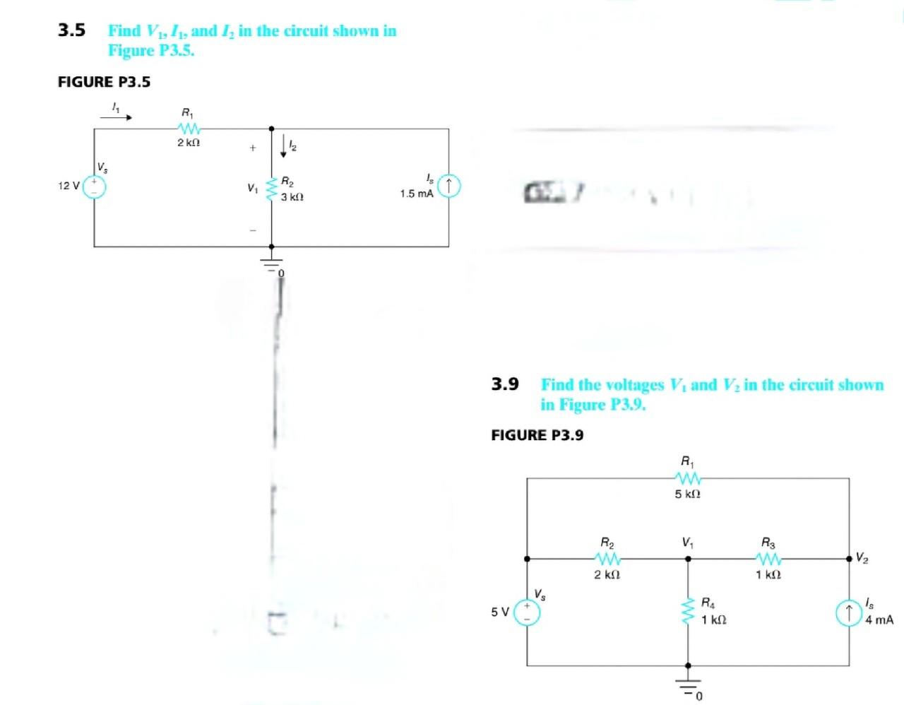 Solved 3.5 Find V1,I1, and I2 in the circuit shown in Figure | Chegg.com