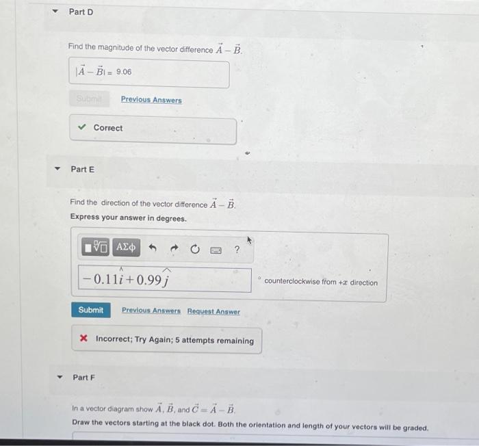 Solved Given The Vector A 4 00i 7 00j Find The Magnitude