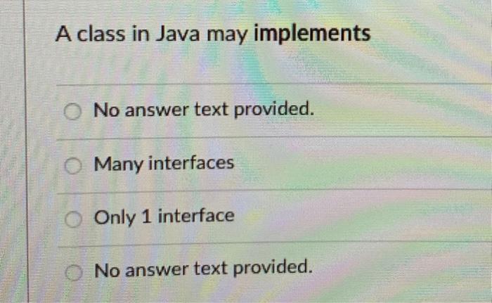 Solved java.lang. Integer is a(n): O Object No answer text | Chegg.com